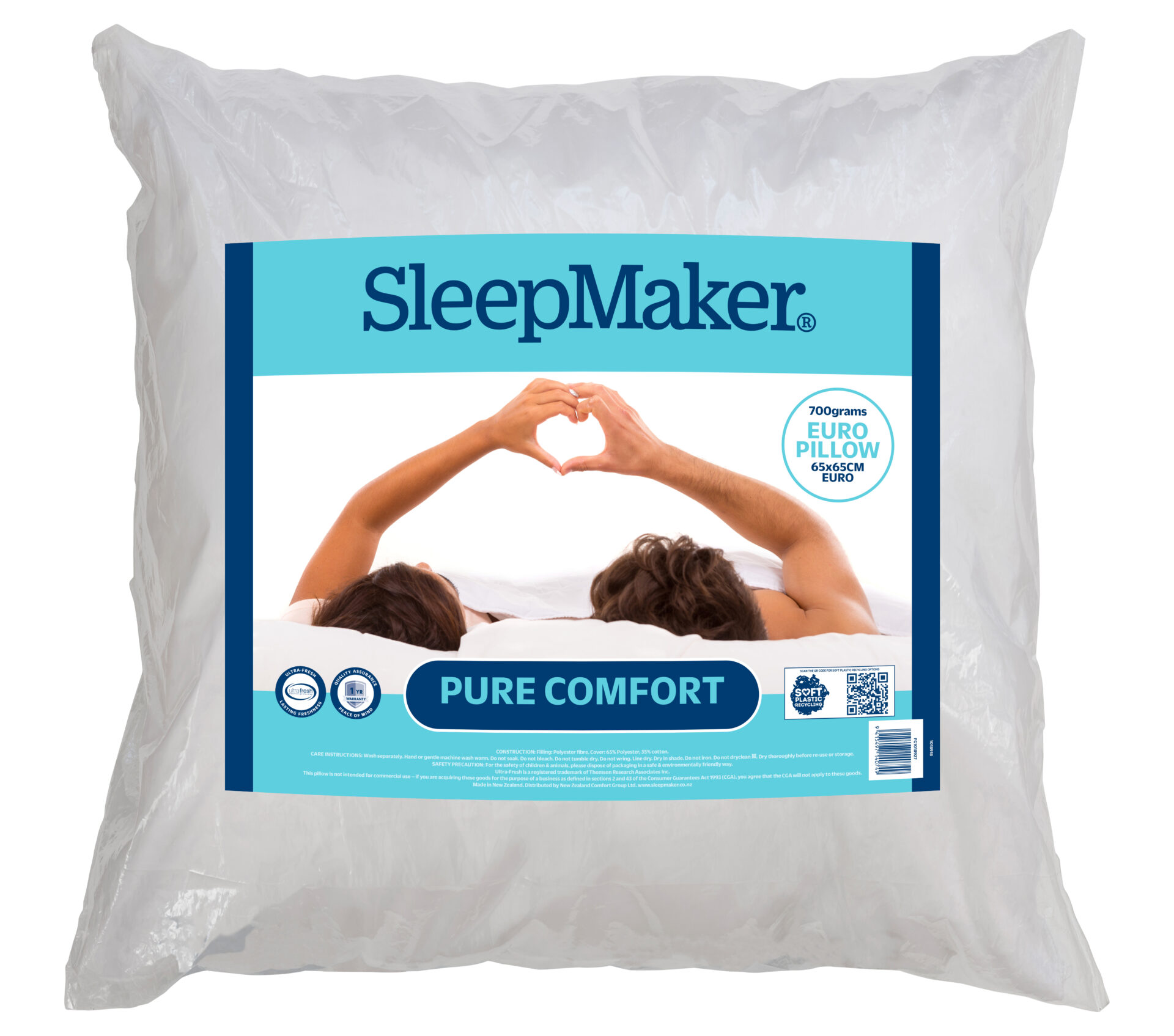 SleepMaker Pure Comfort Plush Euro Pillow