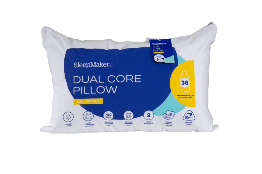 SleepMaker Dual Core Pillow Mid Profile