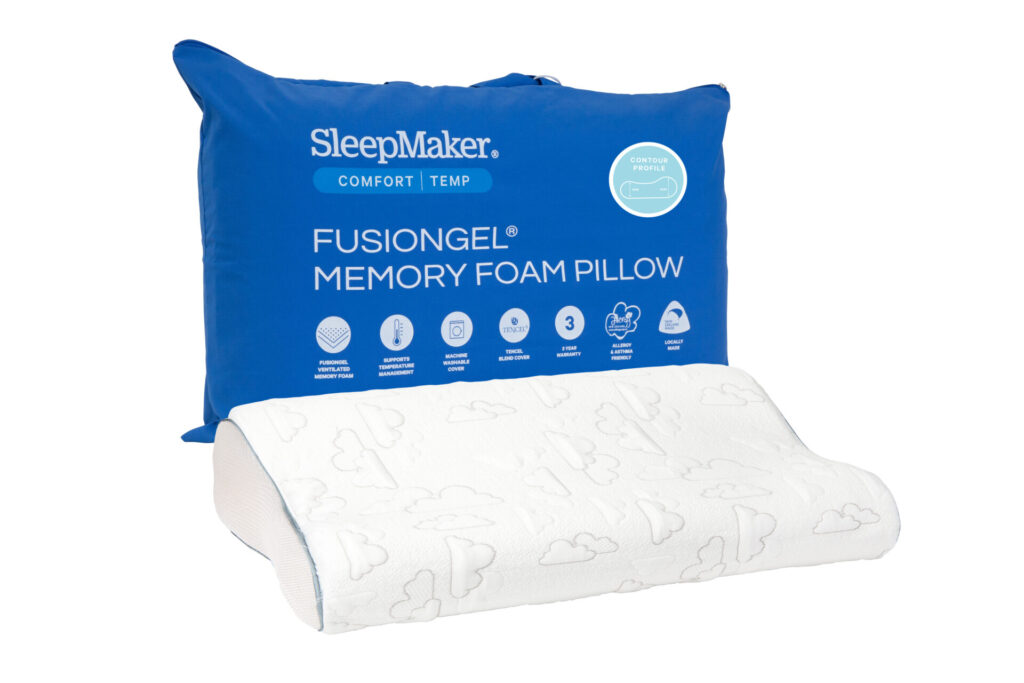 SleepMaker ComfortTemp FusionGel Pillow Contour Profile
