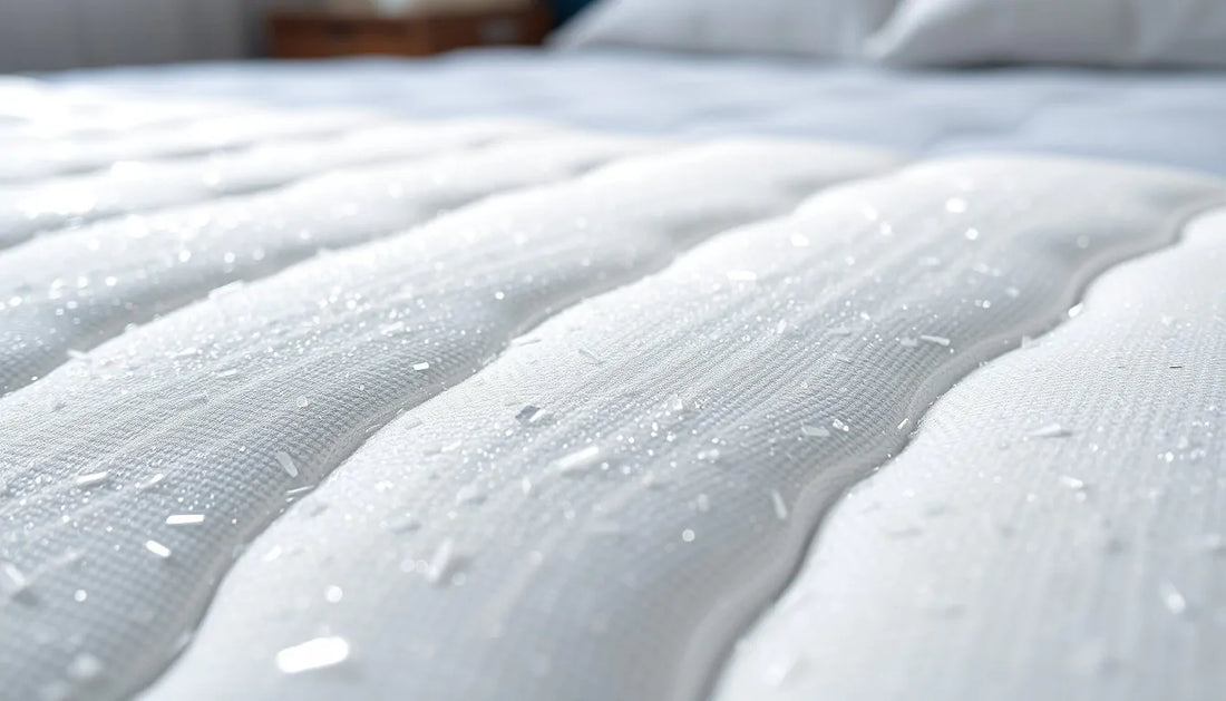Glass shards on a mattress