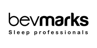 Bevmarks logo with text 'Sleep professionals' on a white background